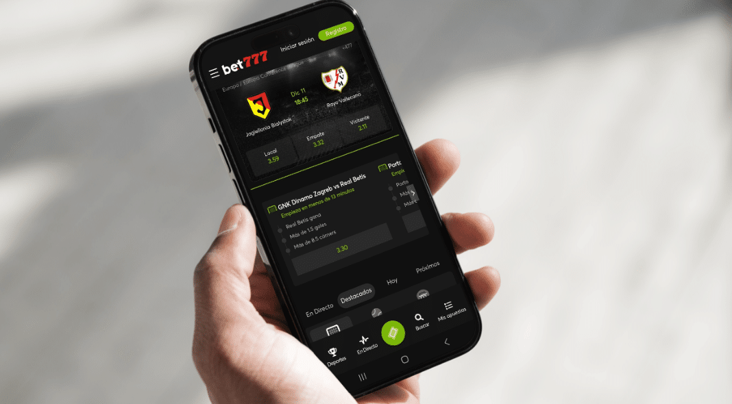 Casa de apuestas Bet777 versión mobile