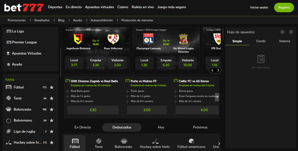 Lobby bet777 apuestas deportivas