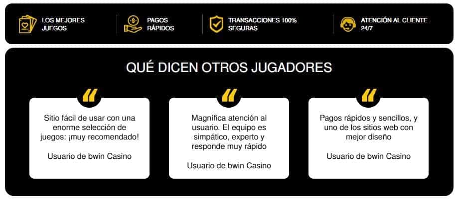 Opinion de usuarios Bwin casino