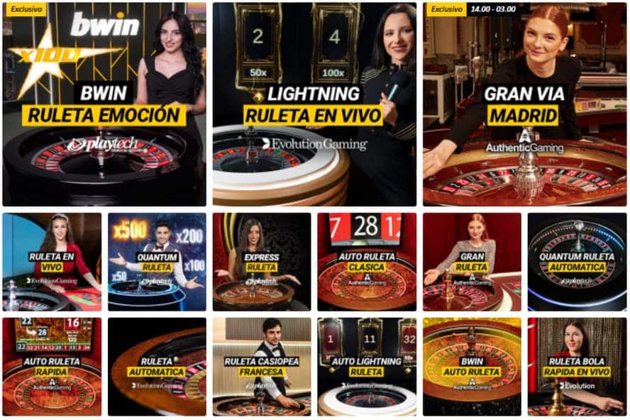 Bwin ruletas en vivo casino