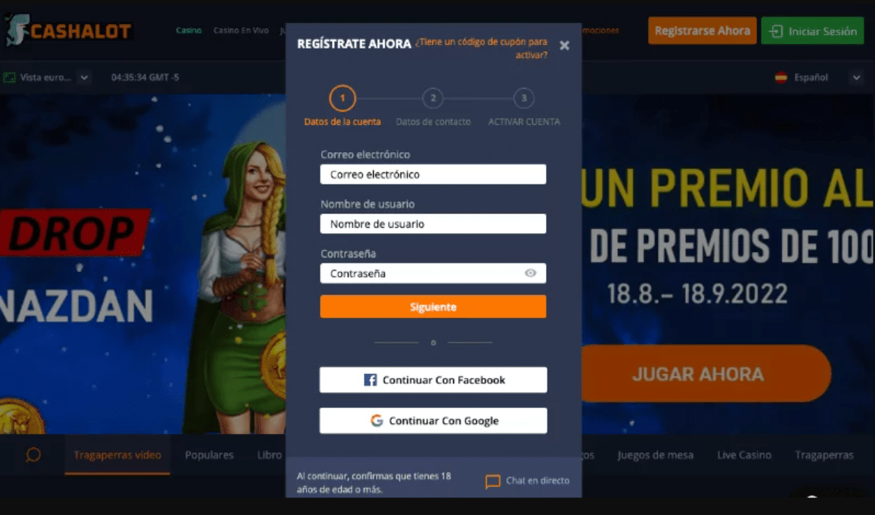 Cashalot registro