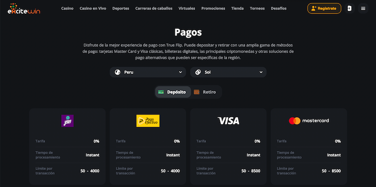 Excitewin pagos