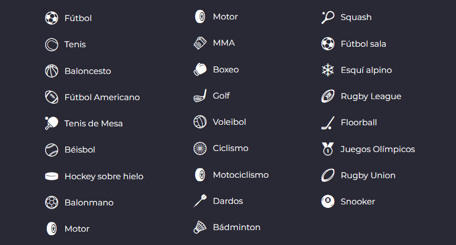 Deportes disponibles en Olybet apuestas