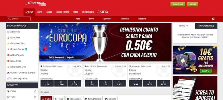 Lobby de sportium apuestas