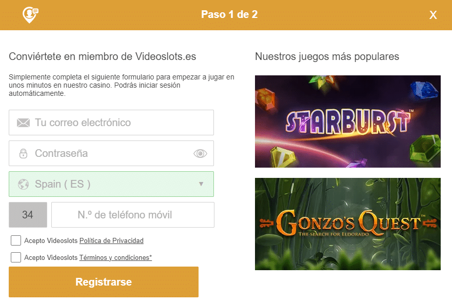 Videoslots formulario1