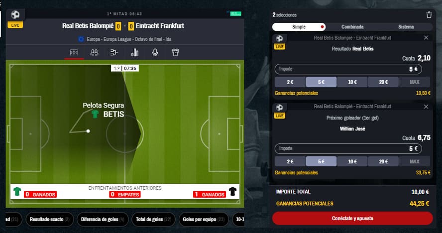 Apuestas en directo