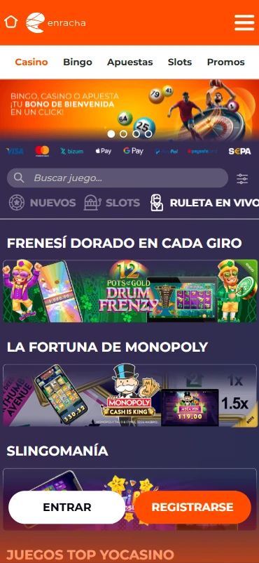 Versión móvil de Enracha
