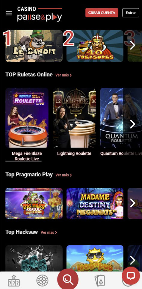 Versión móvil de Pause&Play