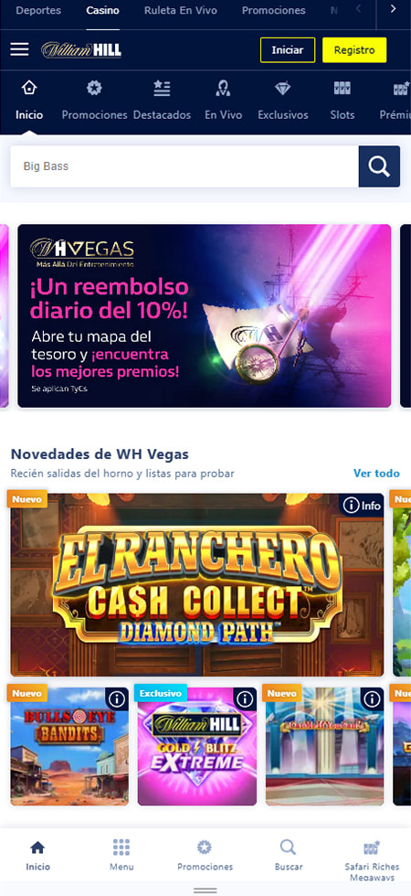 Versión móvil de William Hill